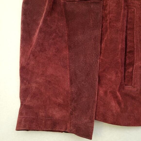 Wilsons Leather Maxima Jacket Women's XL Maroon Suede Lined Vintage 90s Y2K - Picture 7 of 16